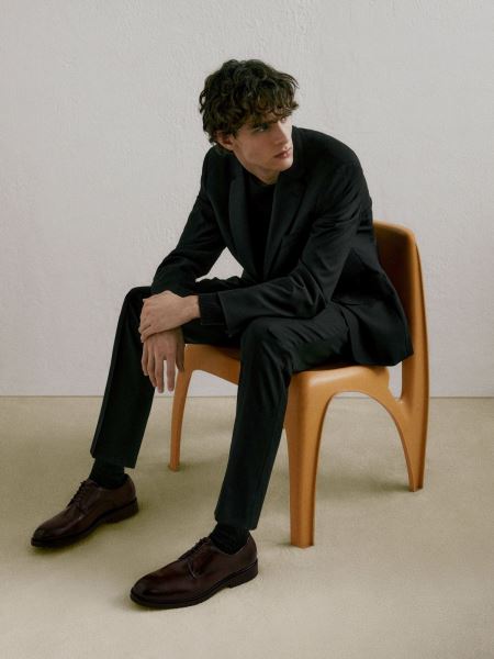 Kahverengi Deri Blucher Ayakkabı